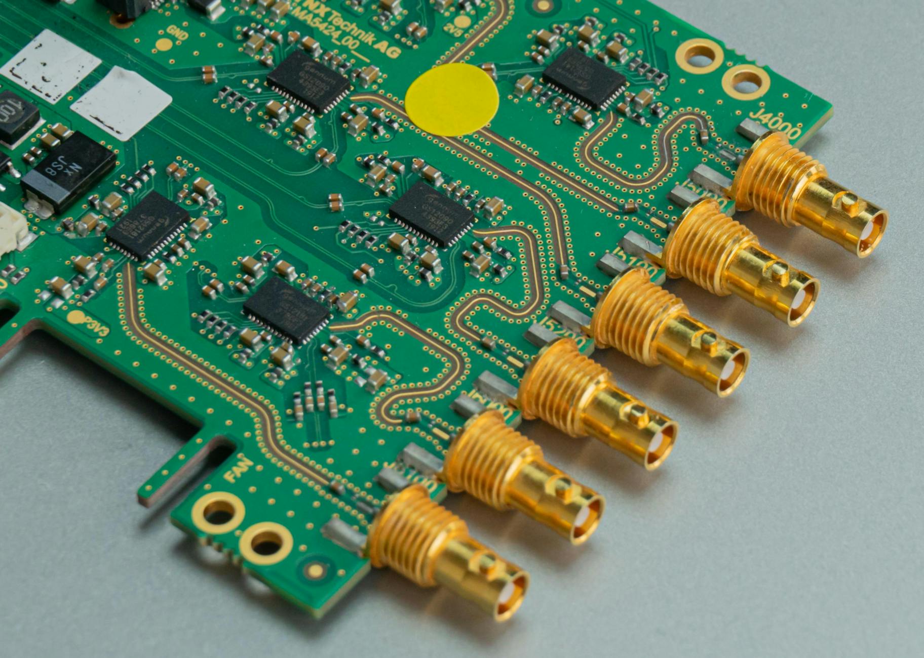 close up of computer chip